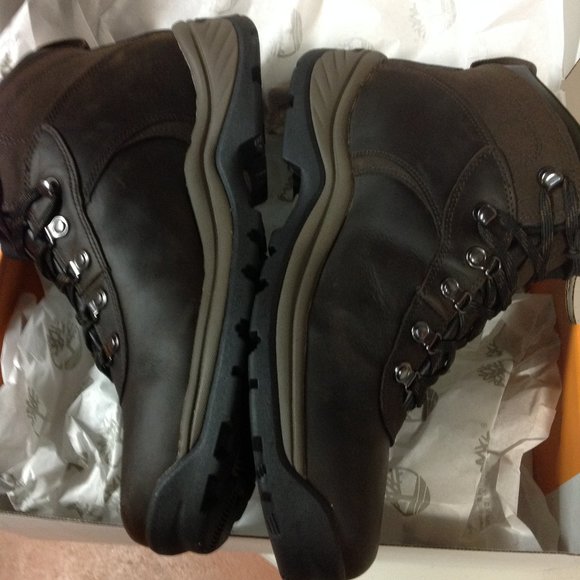 Timberland Men's Flume Dark Brown Leather WP Hiking Boots - 11.5M - New in Box